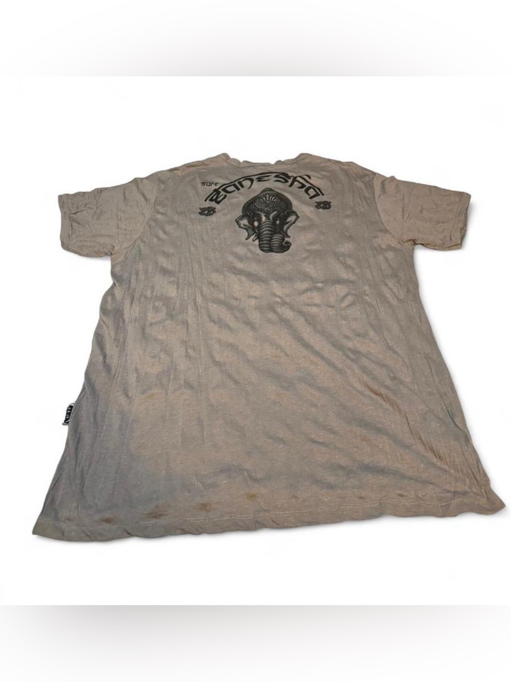Sure designs Elephant Graphic Tee in Taupe and Black - Picture 6 of 7